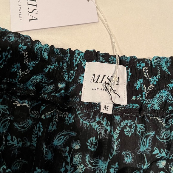 NWT Misa Marion Skirt Black and Teal Shimmer- Medium - Picture 5 of 10
